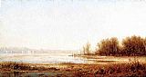 Sanford Robinson Gifford Canvas Paintings - The Marshes of the Hudson